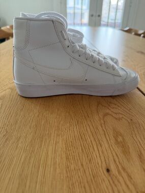 Nike White High-Top Leather Sneakers